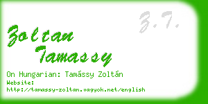zoltan tamassy business card